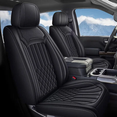 Truck Car 5-Seat Covers Front Rear leather For GMC Sierra 2500HD 2007-2018 Set - Image 1 of 4