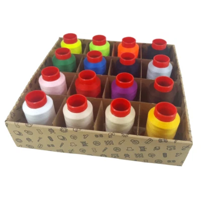 Nähgarn, Universalgarn, Overlockgarn, 16 Farben x 1200 M, MINIKING No.120 - Bild 1 von 2