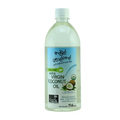 Organic Extra Virgin Coconut Oil Raw Cold Pressed 775ml 26oz Cook FryBake Drink  - Image 1 of 4
