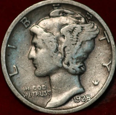 1928 Philadelphia Mint Silver Mercury Dime - Image 1 of 2