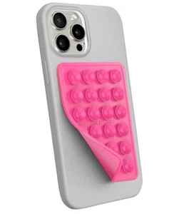 Support Coque Téléphone à Aspiration, Accessoire Téléphone Adhésif Sillicum pour iPhone et Rose - Photo 1 sur 7