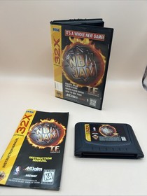 NBA Jam Tournament Edition Sega Genesis 32X in Box with Manual!