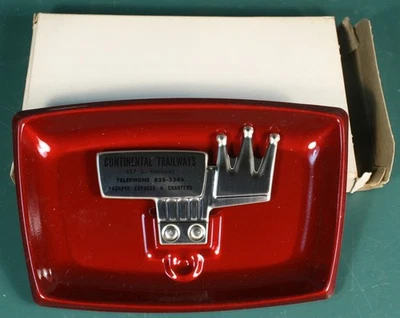 Continental Trailways Bus Advertising Ashtray Sedalia MO - New In Box - Image 1 of 3