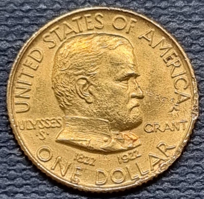 1922 Grant with Star Commemorative $1 Gold One Dollar UNC Details #93241 - Image 1 of 2