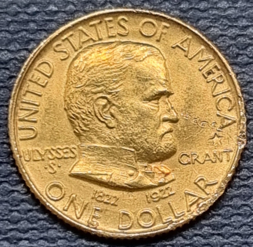 1922 Grant with Star Commemorative $1 Gold One Dollar UNC Details #93241 - Image 1 of 2