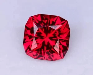 Piedra preciosa certificada de corte de precisión rubí rojo sangre natural de 9 quilates rara - Imagen 1 de 2