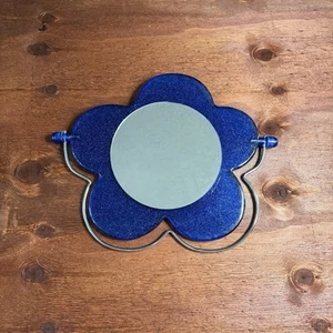 Flower Power lila Vinyl gerahmter Spiegel - Mod Retro - Bild 1 von 4