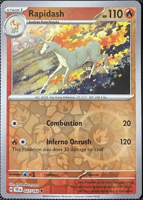Rapidash 027/162 SV05: Temporal Forces Reverse Holo - Pokémon Card - Image 1 of 2