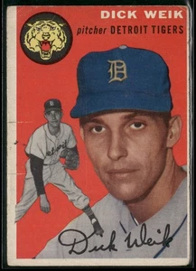 1954 Topps #224 Dick Weik Tigers RC Rookie Detroit Tigers C25A - Bild 1 von 2