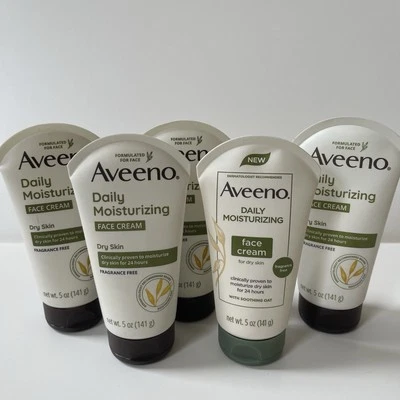 5 Aveeno Daily Moisturizing Fragrance Free Face Cream Dry Skin For 24 Hours 5 Oz - Image 1 of 3