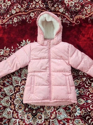 Jaqueta acolchoada Thereabouts feminina estampa de leopardo rosa lã Sherpa tamanho P (7/8) - Imagem 1 de 4