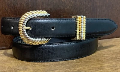 Cinturón de cuero de colección Carlisle Karen Callan H’ware talla S/26 7/8” ancho en muy buen estado Foto 1 de 4