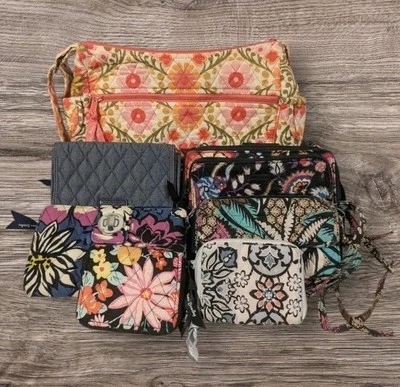 7 Vera Bradley Purses Crossbody Wallets Bags Quilted Floral Fox Clutch Set READ - Image 1 of 4