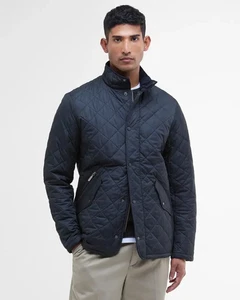 Barbour Chelsea Sportsquilt Jacket Size Large Navy Padded Quilted RRP £149 - Picture 1 of 10