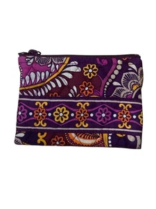 Vera Bradley Safari Sunset Coin Purse Wallet Pouch - Purple Yellow Orange - Picture 1 of 8