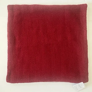 NWT Pottery Barn Faye Textured Linen 20" Square Throw Pillow Cover Cardinal Red - Picture 1 of 3