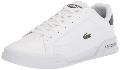 Zapatos sintéticos Lacoste para niños Twin Serve | Blanco/Verde oscuro | Auténticos nuevos Foto 1 de 4
