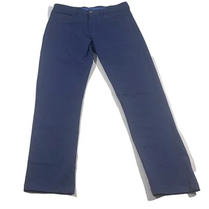 Twillory Herren blau maßgeschneiderte Passform Performance Golf Chino Freizeithose Gr. 33 x 32 - Bild 1 von 13