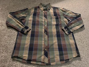 Mens C.E. Schmidt Workwear Plaid Long Sleeve Button Front Shirt Size XL Tall - Picture 1 of 4