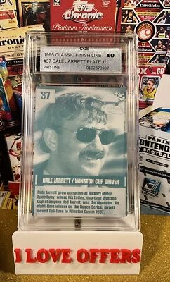 1995 CLASSIC FINISH LINE DALE JARRETT #37 RARE PRINTING  PLATE 1/1 CGS 10 READ - Image 1 of 4