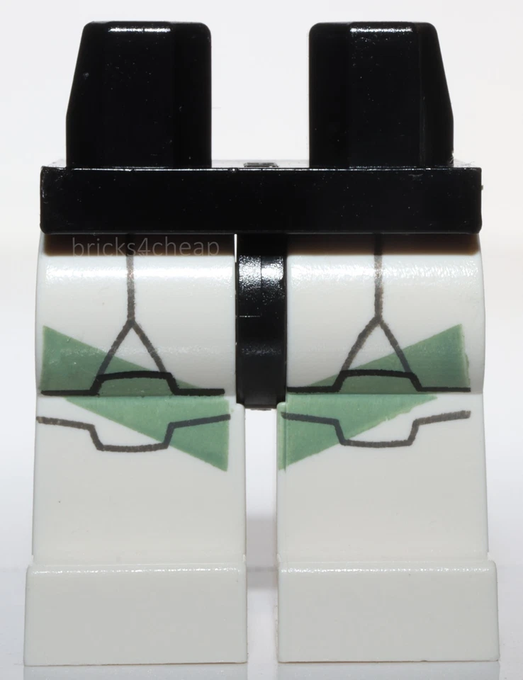 Lego Star Wars Caderas Negras Piernas Blancas con Soldado Clon Arena Verde Marcas Foto 1 de 1
