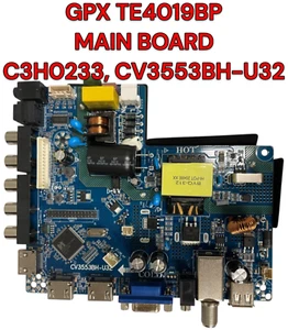 GPX TE4019BP MAIN BOARD C3H0233, CV3553BH-U32 - Picture 1 of 4