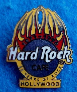PIN HOLLYWOOD 25º AÑOS DE ROCK HRC ANIVERSARIO BOLA DE FUEGO LLAMAS Hard Rock Café - Imagen 1 de 1