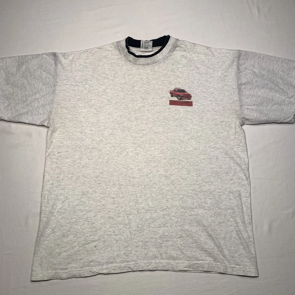 Camisa deportiva Dodge Dakota con estampado gráfico para hombre XL manga doble cuello gris doble Foto 1 de 4