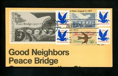 Ranto Cachet US FDC #2878 on 1721 combo w/ 1552 Peace Bridge Good Neighbors 1994 - Image 1 of 2