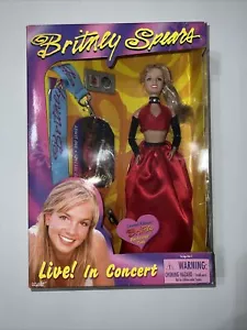 Rare Britney Spears Doll 2000 Live! In Concert NIB Red Gown Backstage Pass New - Picture 1 of 7