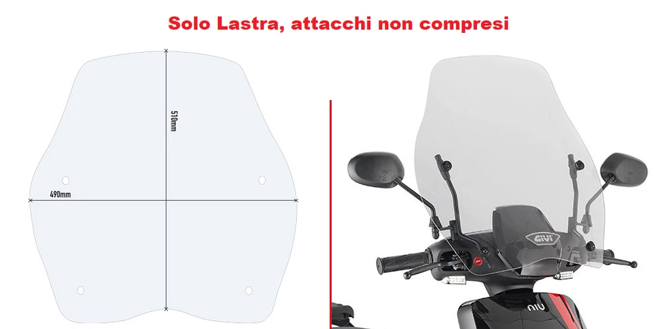 Parabrezza Cupolino paravento Givi per Honda SH 150 I 2019