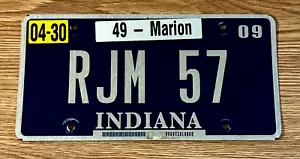TARGA INDIANA METALLO 2009 'RJM 57' 12" X 6" - Foto 1 di 2
