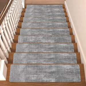 Non-Slip Stair Treads for Wooden Steps Stair Treads Carpet Indoor, 15 pcs 8*30in - Picture 1 of 46