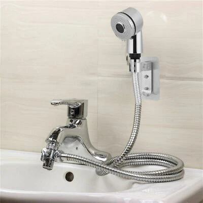 Handheld Bathroom Sink Faucet Sprayer Hose Set Tap Attachment Shower Sprinkler G - Image 1 of 4