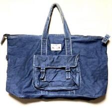 TEXAS Denim Boston Tote Bag Men Navy Blue Vintage Rare From Japan Genuine USED