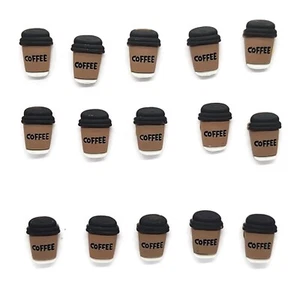 Coffee Cup Thumb Tacks - 15 Handmade Resin Beverage Push Pin For Bulletin Boards - Picture 1 of 4
