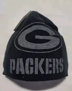 Green Bay Packers Skull Knit Hat Black with grey print (G69) - Picture 1 of 5