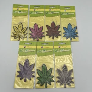 Cannabis Leaf Weed Shaped Hanging Air Freshener | Use In Car, Home, and Office - Picture 1 of 9