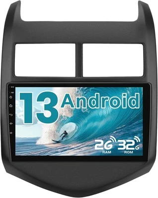 Android 13 estéreo de coche para Chevy Aveo Sonic 2011-2015 con CarPlay Bluetooth Foto 1 de 4