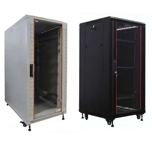 Profi Netzwerkschrank 19 zoll Serverschrank 27HE Sicht -/ Vollblechtür Flatpack - Bild 1 von 17