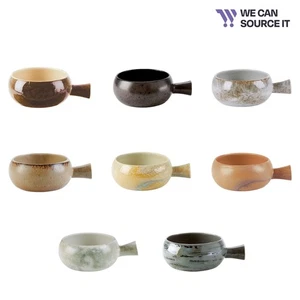 Handled Bowl 16cm – Durable Stoneware Modern Dining Stylish Tableware Set of 6 - Picture 1 of 9