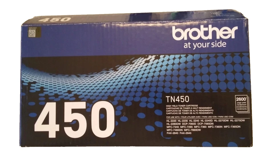 Nuevo Cartucho de Tóner Negro Original Brother TN-450 - Nueva Bolsa Sellada Foto 1 de 1