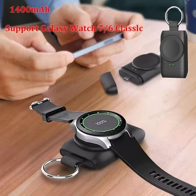 Mini Magnetic USB-C Charger Bank For Samsung Galaxy Watch 7/6 Classic/5/4/3/2 - Image 1 of 4