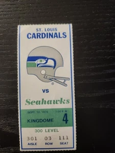 1976 Steve Largent NFL Debut Ticket Stub, Seattle Seahawks ~ HOF- September 12 - Picture 1 of 5