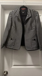 Nina McLemore striped blazer Size 14 Silk - Picture 1 of 6