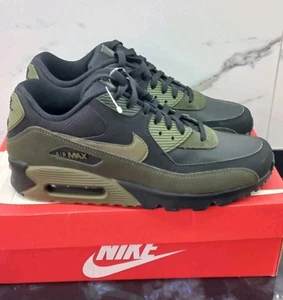 Nike Air Max 90 Leather Men's Size 42 Us 8.5 Black Olive 302519-014 Rare 2018 - Bild 1 von 8