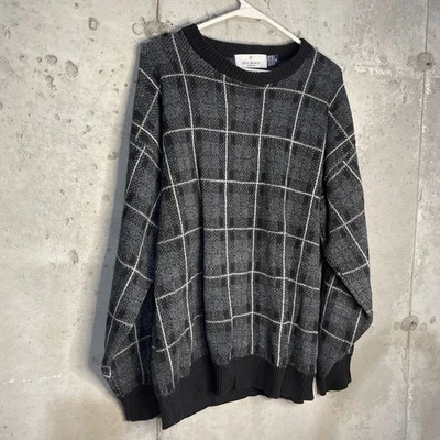 Suéter estilo abuelo Bill Blass para hombre talla mediana 100 % algodón enmarcado a mano Foto 1 de 3