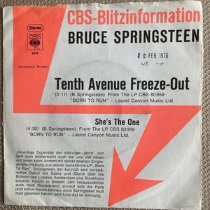BRUCE SPRINGSTEEN TENTH AVENUE FREEZE OUT 7” RARE PROMO GERMANY FREE SHIPPING! - Picture 1 of 4