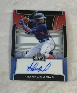 2025 LEAF Red White Blue FRANKLIN ARIAS AUTO 2/3 BOSTON RED SOX - Picture 1 of 2