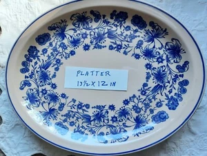 VTG 1 NaroRim Mayer China Delmar 13 1/2 x 12 Blue Restaurant Platter w/ Blue Rim - Picture 1 of 1
